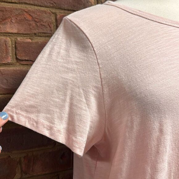 Cotton Bleu Women’s Peach Short Sleeve Swing Top Size Large NEW - Picture 3 of 7